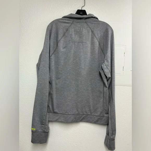 Abercrombie & Fitch Heather Gray Jacket with Neon Yellow Details - Picture 2 of 13